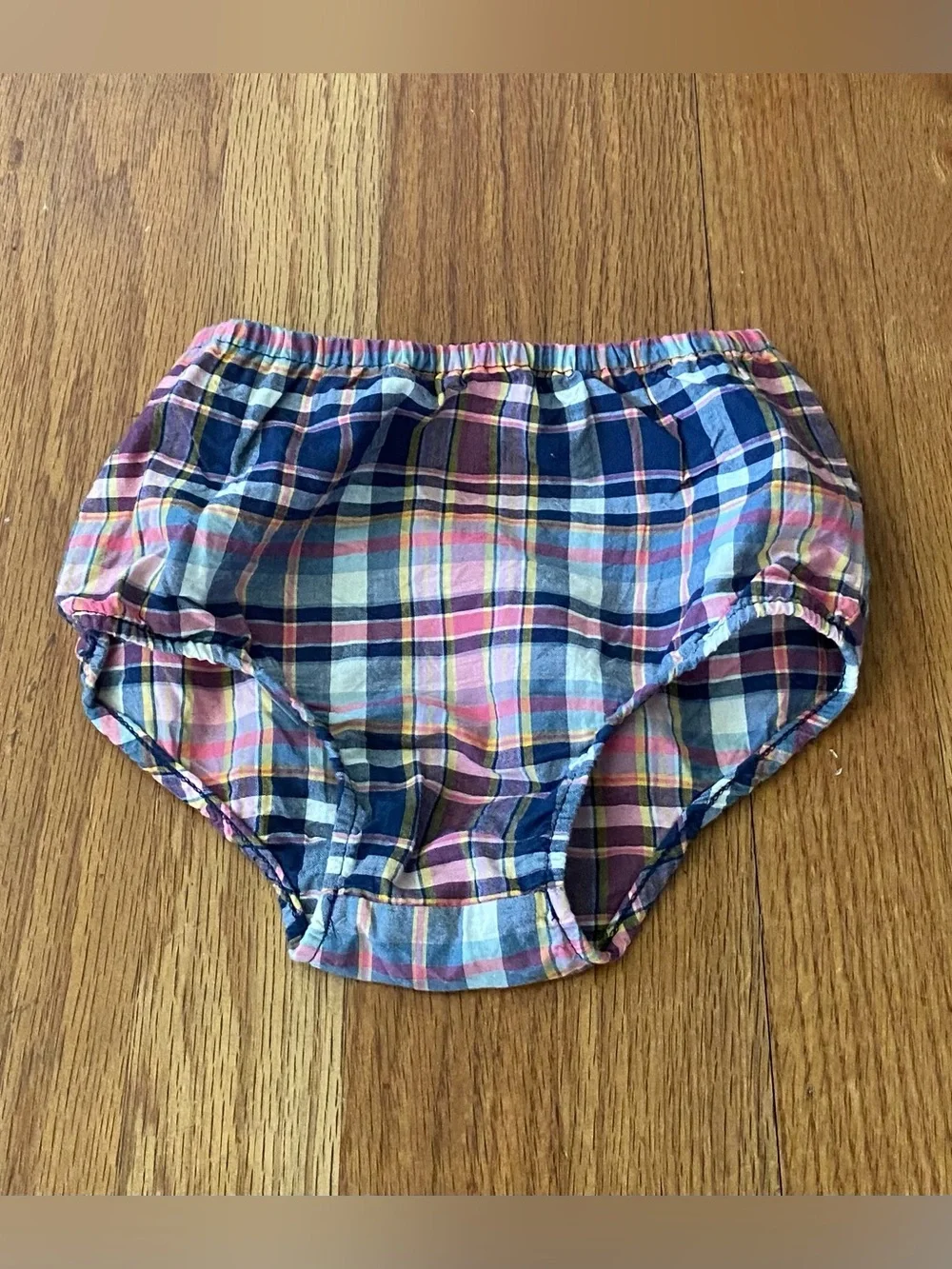 Ralph Lauren Bedford Pink & Navy Plaid Cotton Dress with Bloomers Set